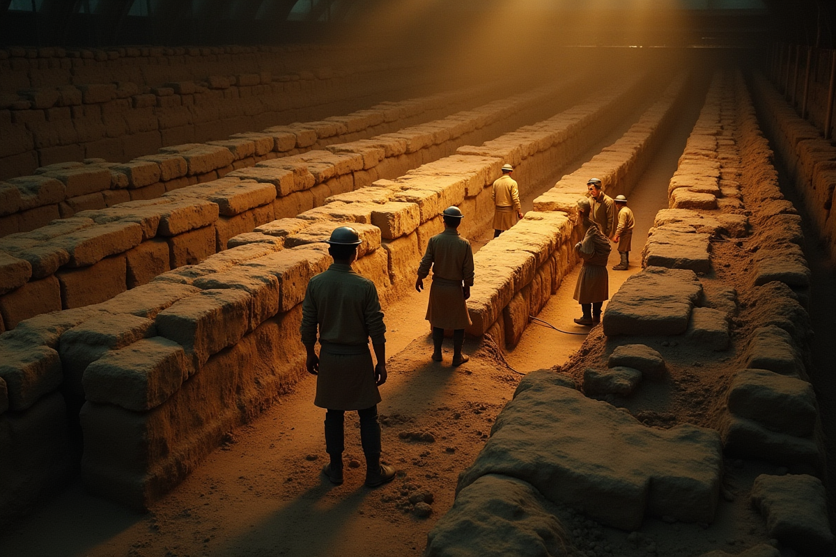 兵马俑发掘现场