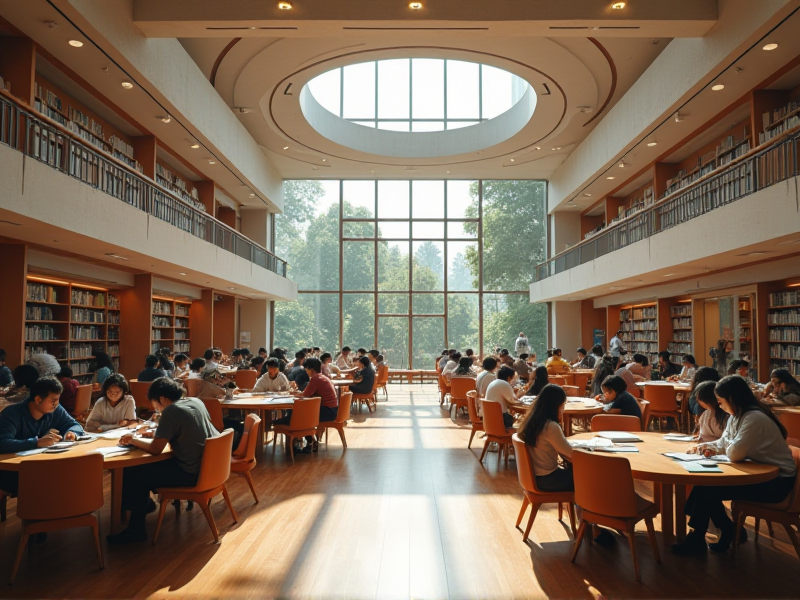 图书馆学习场景