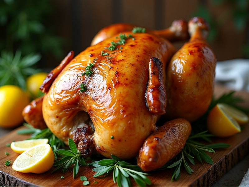 香草烤鸡