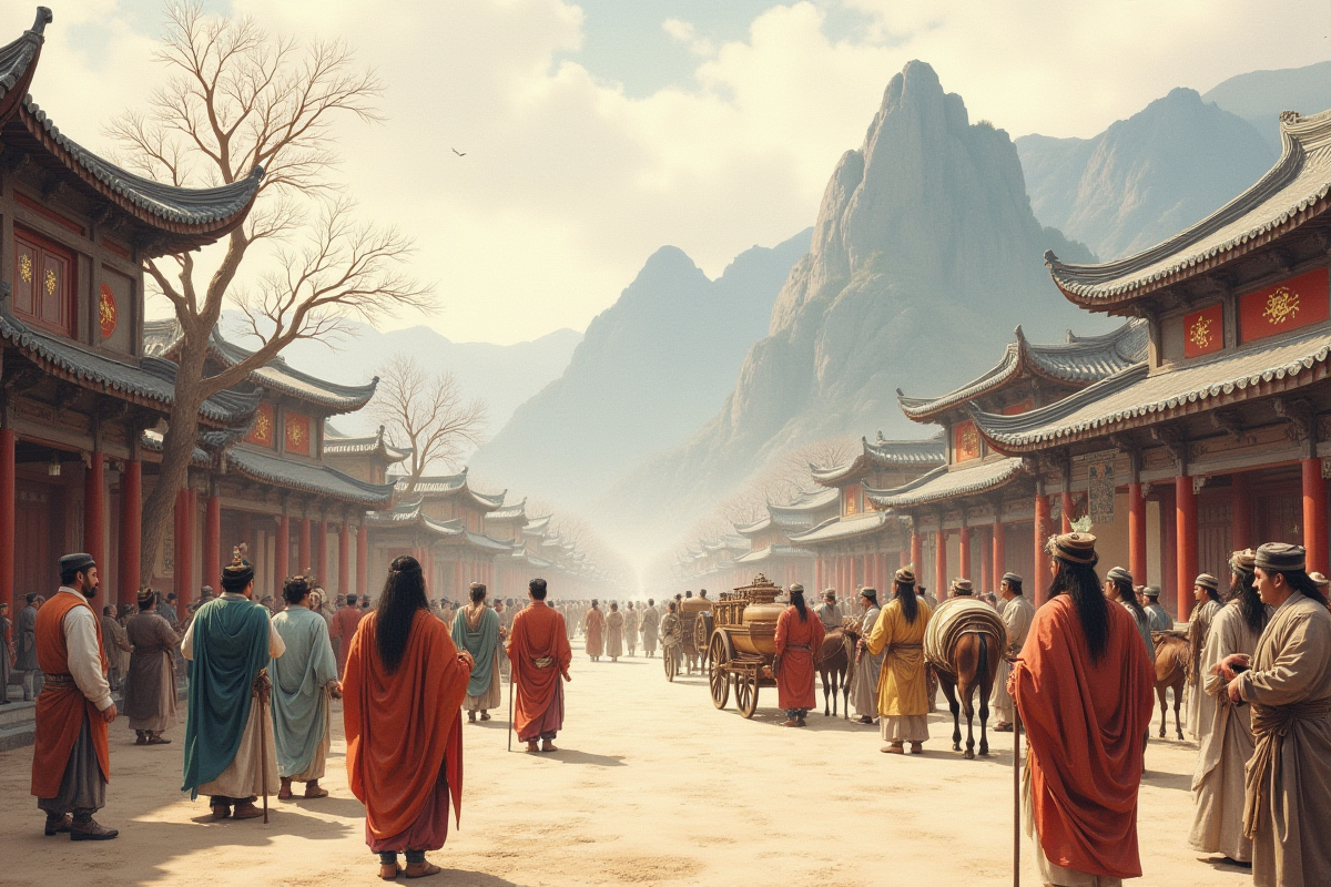 古代���城丝路贸易场景